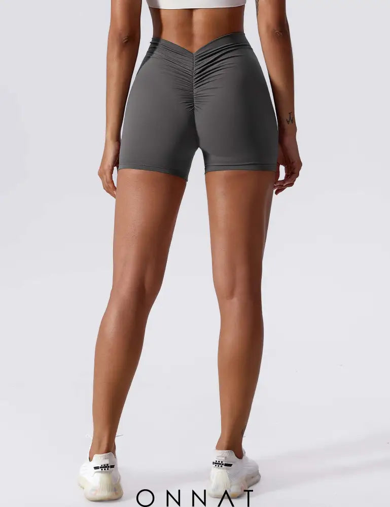 Onnat V-Back Ruched Shorts