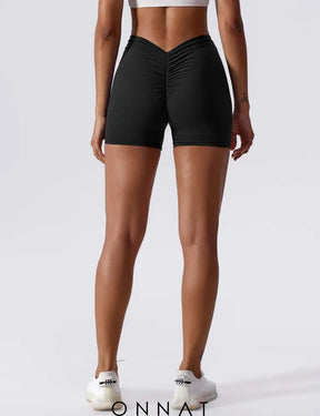 Onnat V-Back Ruched Shorts