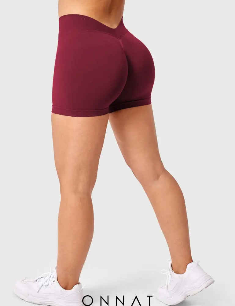 Onnat V Cross Liz Seamless Shorts 3.6’ Wine / Xs