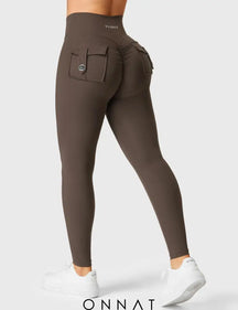 Onnat V-Waistband Charm Leggings Coffee / Xs