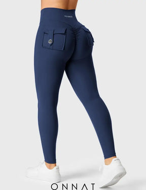 Onnat V-Waistband Charm Leggings Navy / Xs