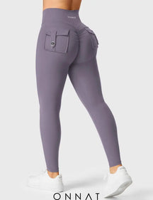 Onnat V-Waistband Charm Leggings Purple / Xs