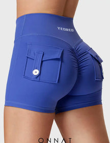 Onnat V-Waistband Charm Shorts Royal Blue / Xs