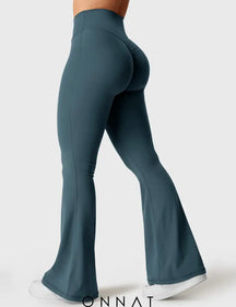 Onnat V-Waistband Kalie Flare Leggings Blue Green / S