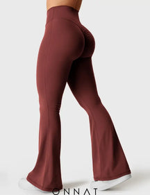 Onnat V-Waistband Kalie Flare Leggings Burgundy / S