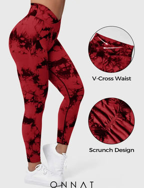 Onnat V-Waistband Tie Dye Leggings