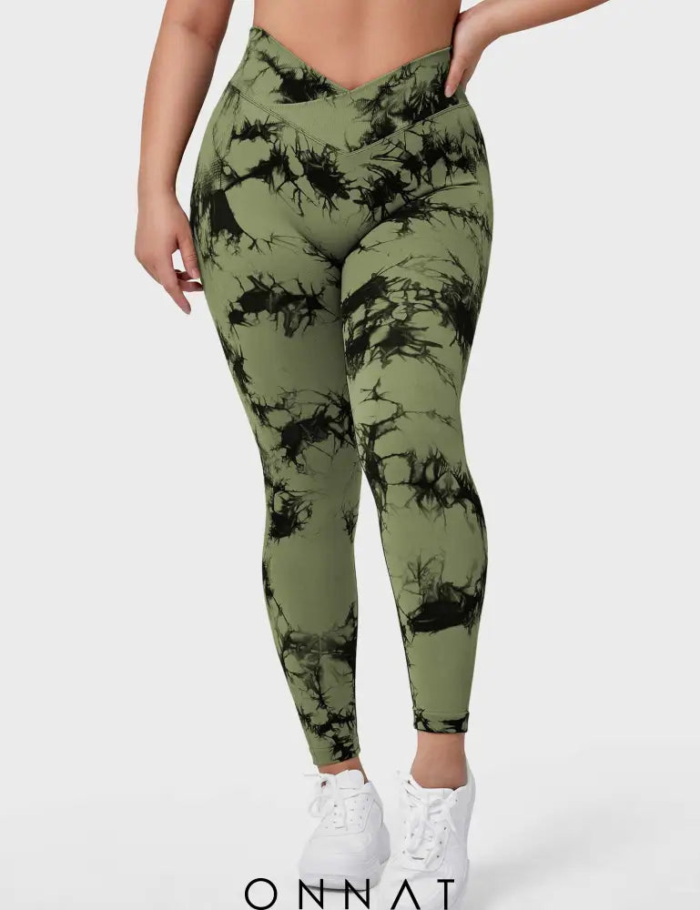 Onnat V-Waistband Tie Dye Leggings