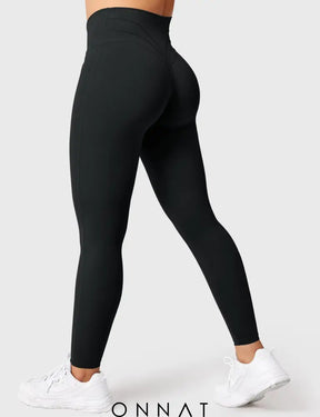 Onnat V-Waistband Workout Leggings Black / S