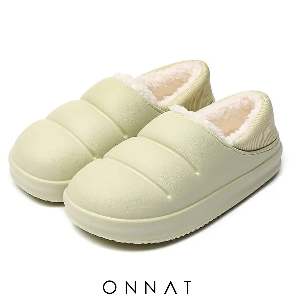 Onnat Waterproof Plush Winter Slippers Green / 36-37 Shoes