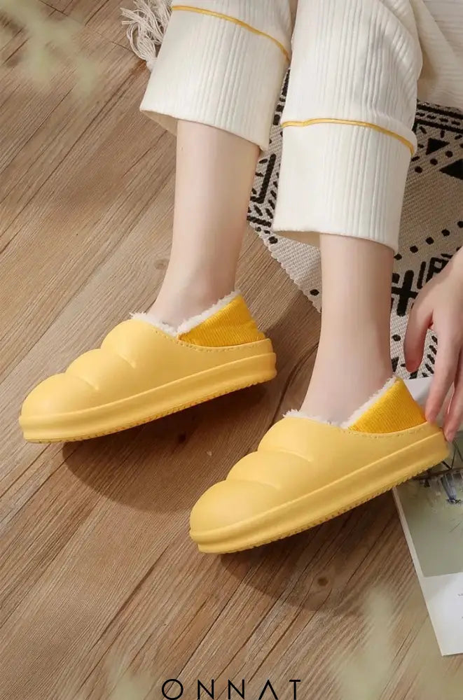 Onnat Waterproof Plush Winter Slippers Shoes