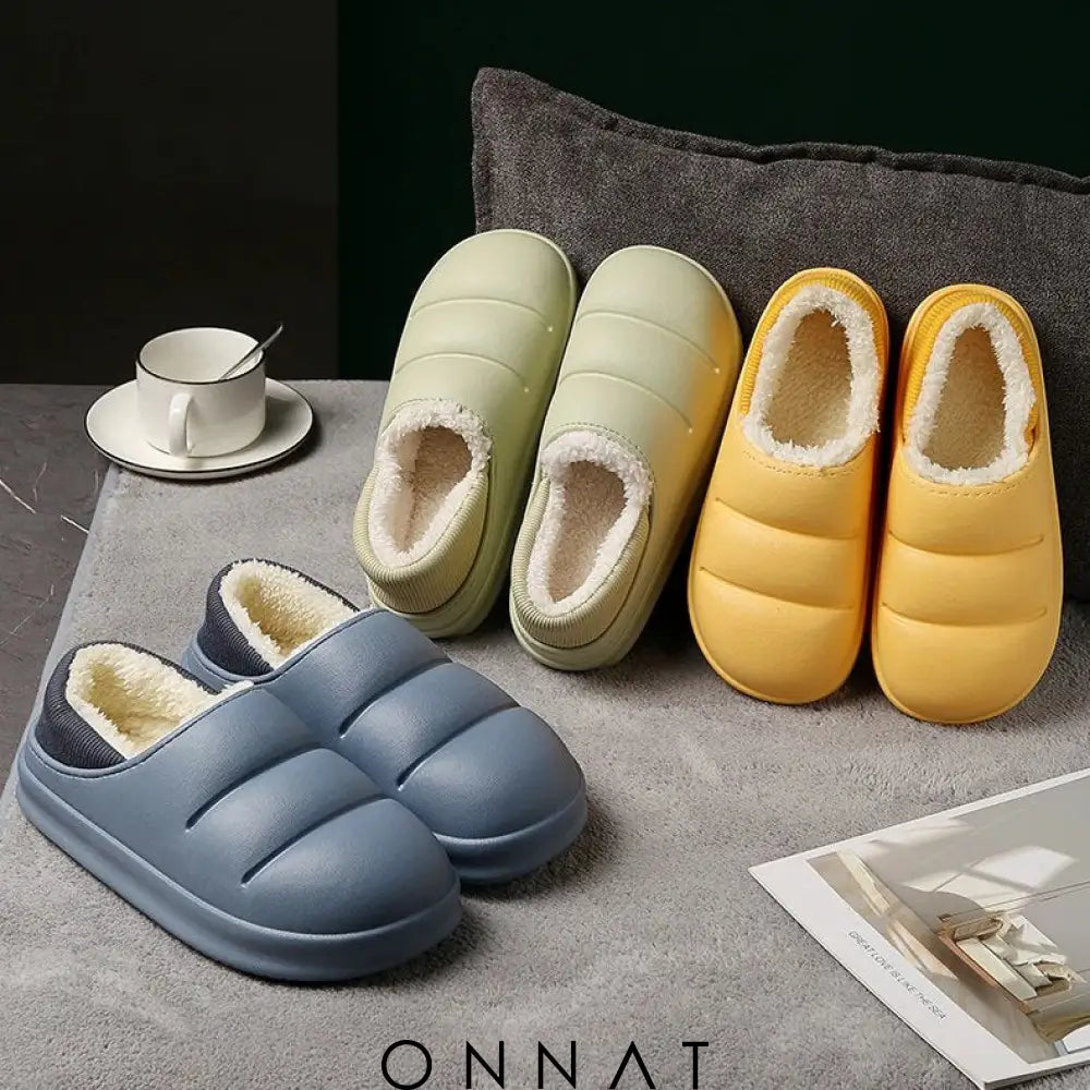 Onnat Waterproof Plush Winter Slippers Shoes