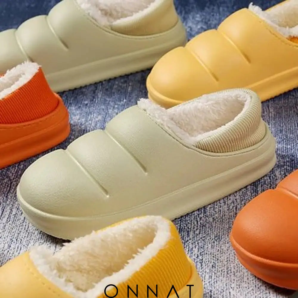 Onnat Waterproof Plush Winter Slippers Shoes