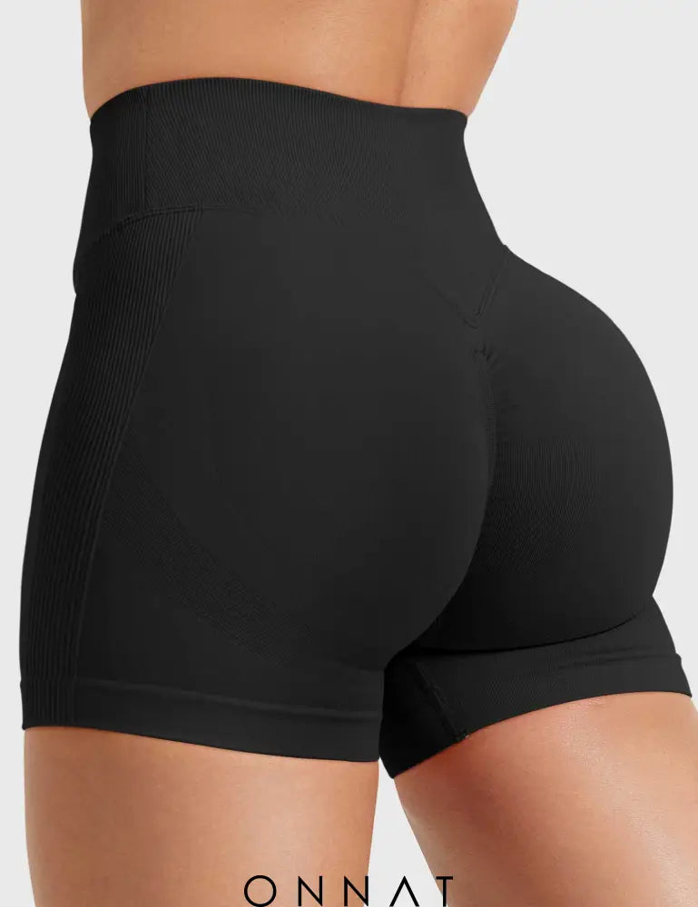 Onnat Wendy V-Waistband Shorts Black / S