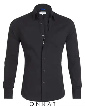 Oxford Stretch Zip Shirt Menswear