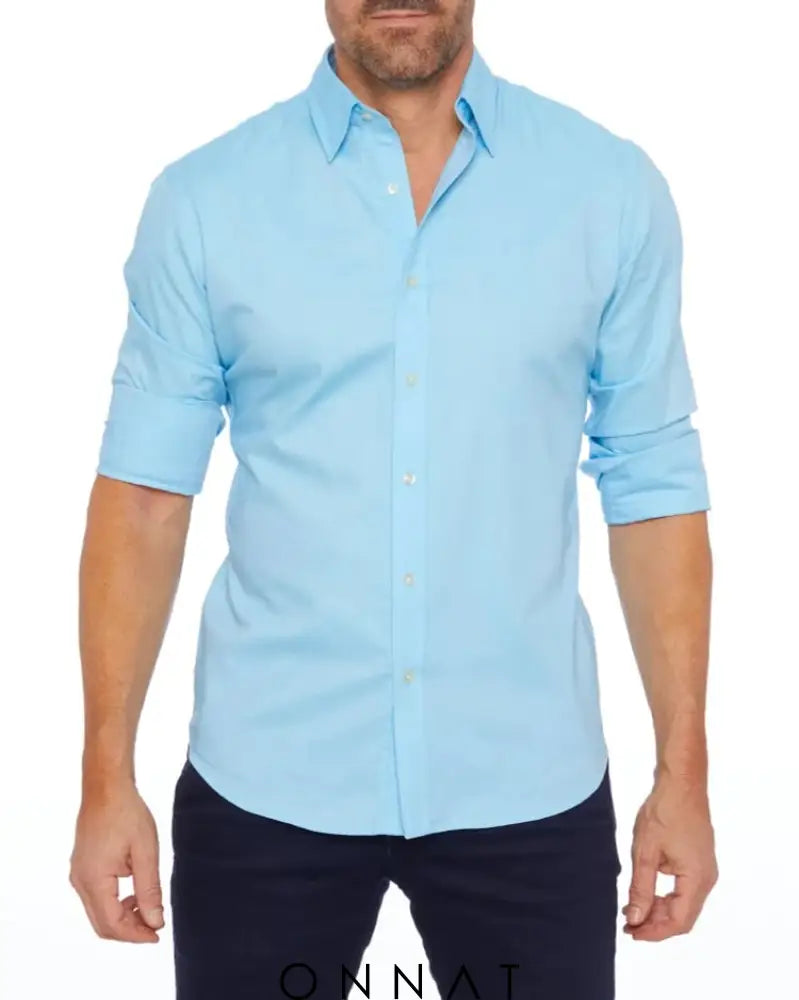 Oxford Stretch Zip Shirt Menswear