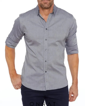 Oxford Stretch Zip Shirt Menswear