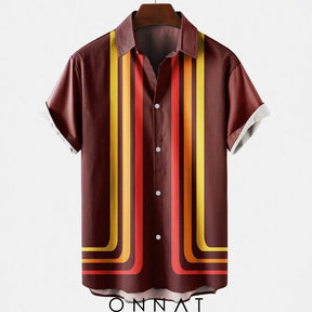 Palms Summer Shirt Wine Red / Xs Menswear