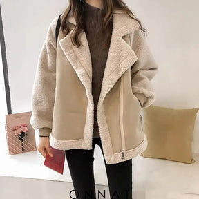 Pileperfection Leather Jacket Beige / S Coats & Jackets