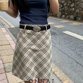 Plaid Midi Skirt Skirts