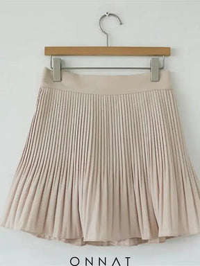 Pleated A-Line Mini Skirt Skirts