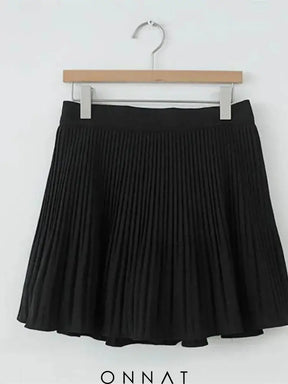 Pleated A-Line Mini Skirt Skirts