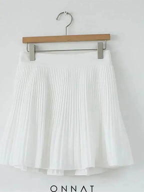 Pleated A-Line Mini Skirt Skirts