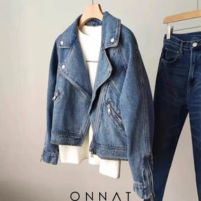 Poly Denim Jacket Coats & Jackets