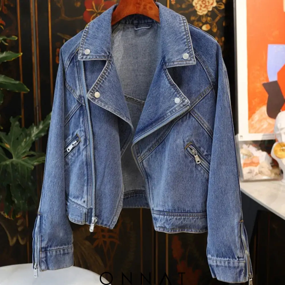 Poly Denim Jacket S Coats & Jackets