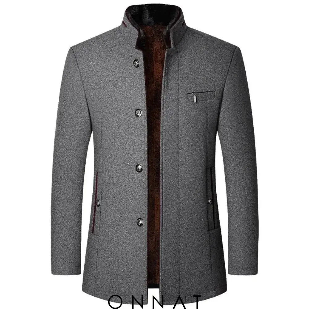 Prestige Wool Overcoat Gray / S Menswear