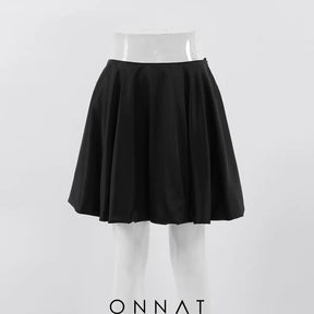 Puff Pleated High Waist Mini Skirt Skirts