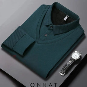 Pullover Shirt - Onnat™ Dark Green / M Menswear