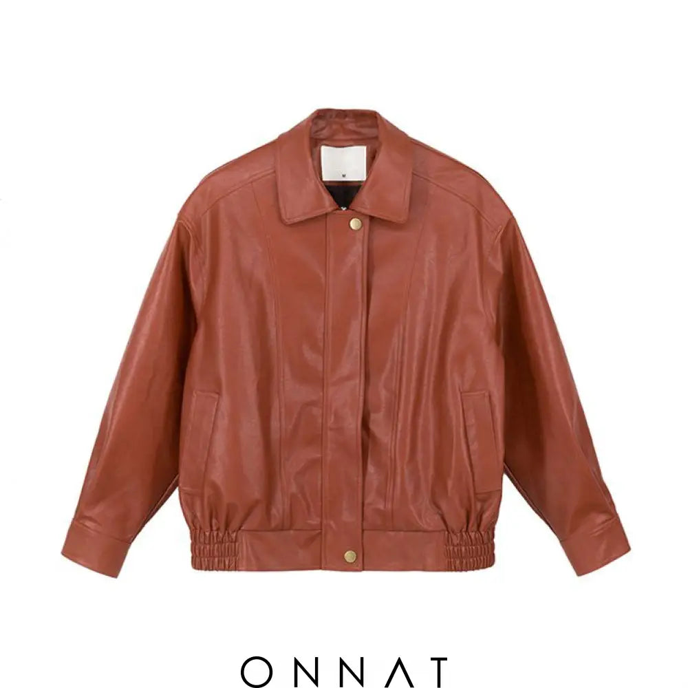 Red Faux Leather Jacket / S Coats & Jackets