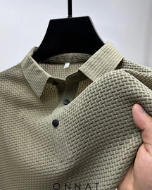 Refined High Relief Polo Shirt Khaki / Xs Menswear