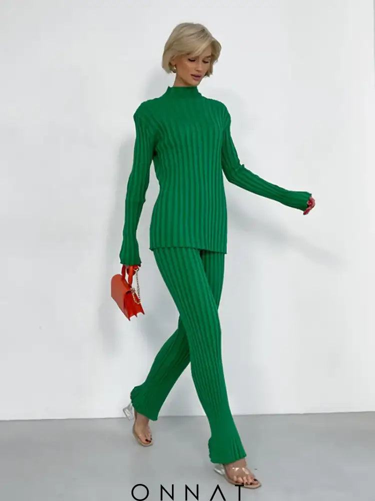 Ribbed Knit Two Piece Set Women Women’s Sets