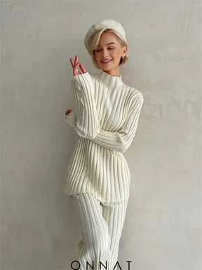 Ribbed Knit Two Piece Set Women Women’s Sets