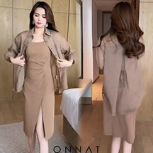 Sandrine Onnat- Top Met Knopen Khaki / Xs Tops