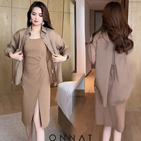 Sandrine Onnat- Top Met Knopen Khaki / Xs Tops