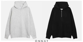 Semi Zip Warm Hoodie Menswear