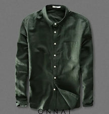 Smart Comfort Cotton Shirt Green / M Menswear