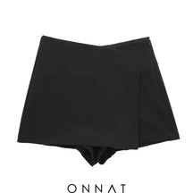 Solid High Waist Skort Black / Xs Skirts