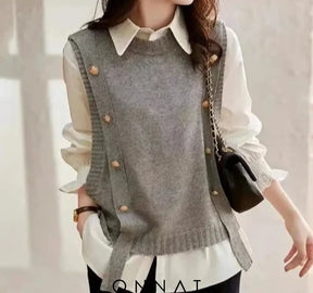 Spring Breeze Knit Ensemble’ Gray Set / S 40 - 50Kg Sweaters & Cardigans