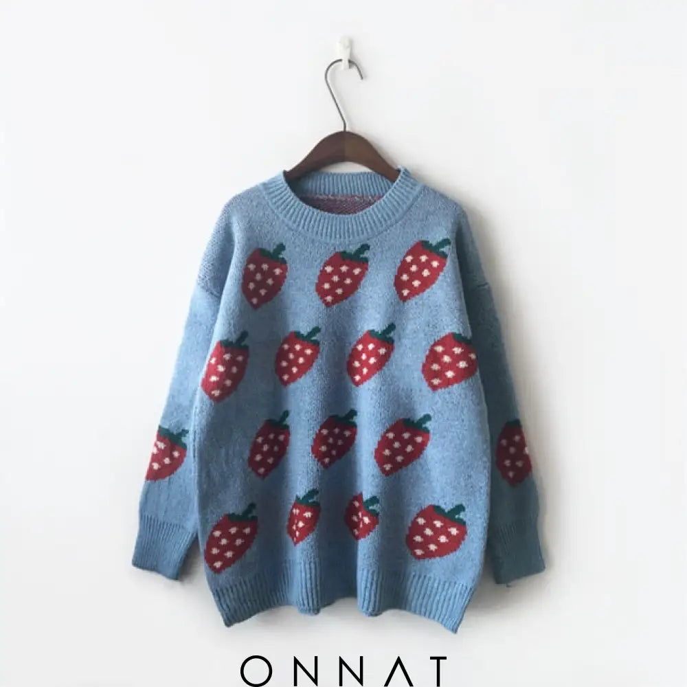 Strawberry Print Sweater Sweaters & Cardigans