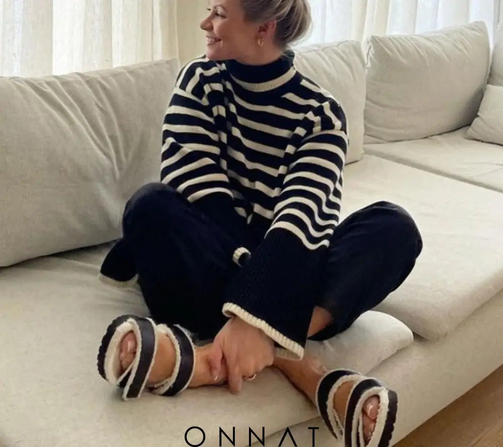 Stripe Lose Sweater Sweaters & Cardigans