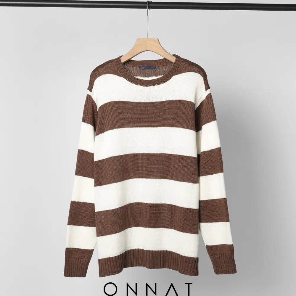 Striped Knitted Sweater Sweaters & Cardigans