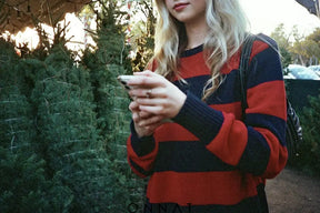 Striped Knitted Sweater Sweaters & Cardigans