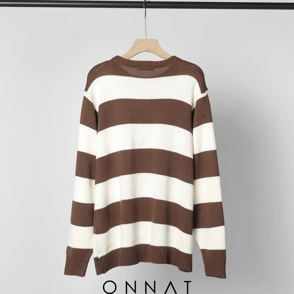 Striped Knitted Sweater Sweaters & Cardigans