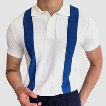 Striped Polo White-Blue T-Shirt White - Blue / M Menswear