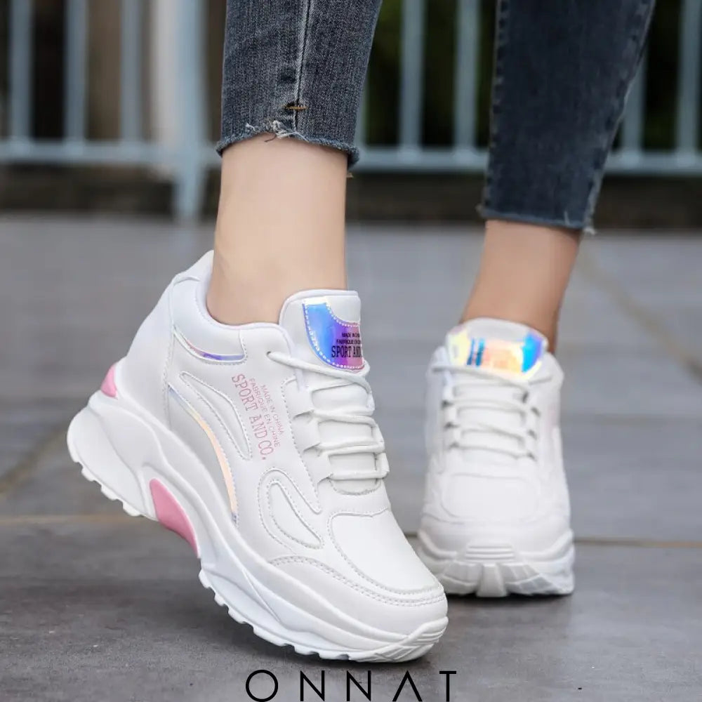 Suzana Platform Sneakers White/Pink / 35 Shoes