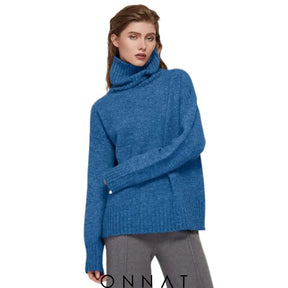 Turtleneck Serena Sweater One Size / Indigo Sweaters & Cardigans