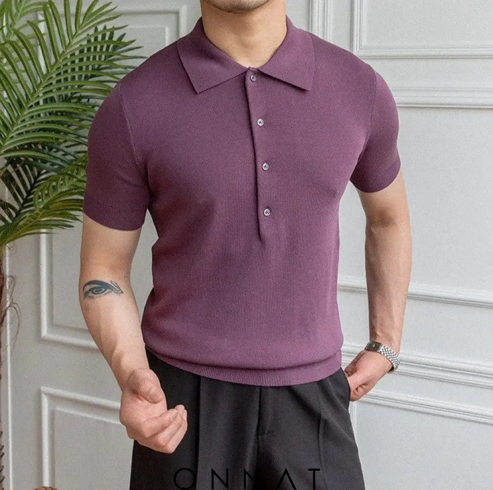 Valarosa Polo Shirt Purple / S Menswear